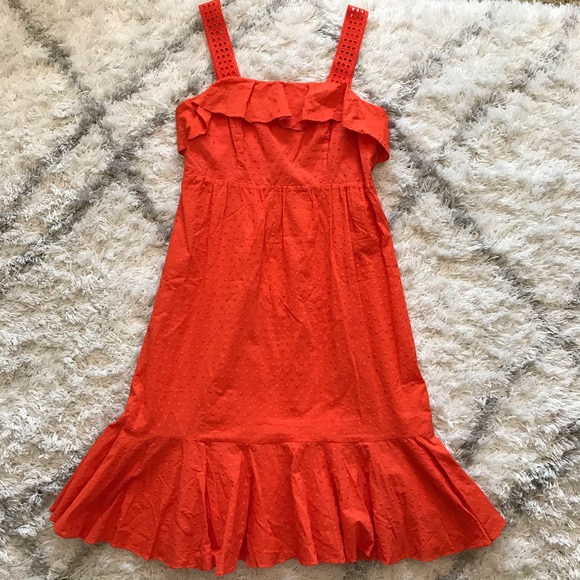NWT J Crew Hibiscus Eyelet Ruffle Dress G4621 10 - Picture 3 of 16